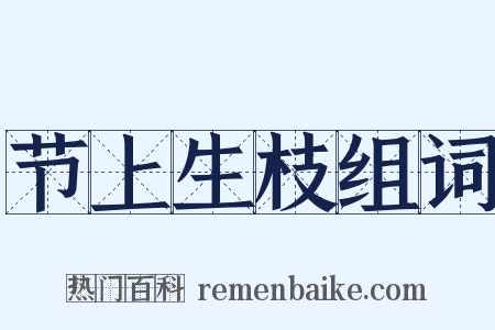 节上生枝组词是什么意思的图片